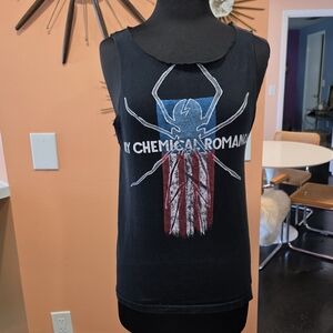 Distressed My Chemical Romance M? Band Top Custom Cut Sleeveless Graphic Tank